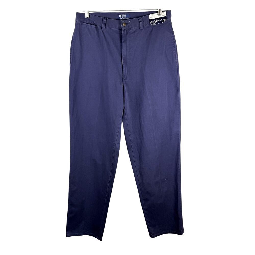 DEADSTOCK Polo Ralph Lauren American Pant ZF Men's 34x34 Dark Blue Chino Pants